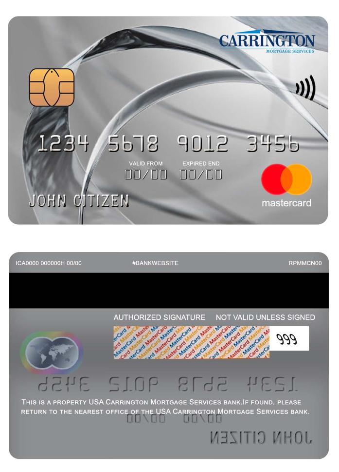 USA Carrington Mortgage Services bank mastercard